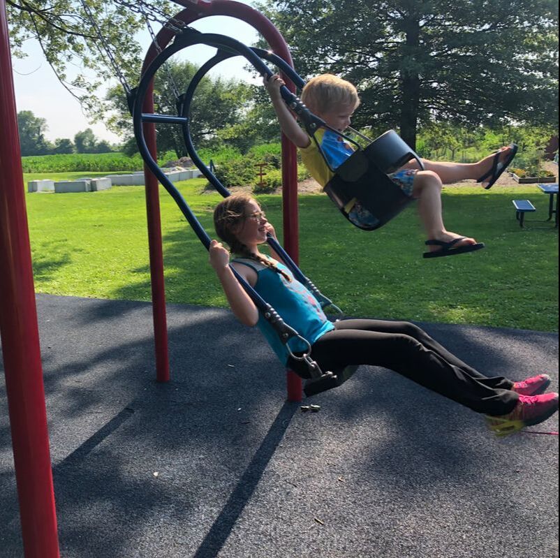 Picture of double swing at Homer Adams Park in Godfrey