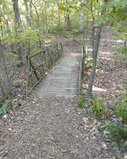 Hiking trails at Emmeneger Park in Kirkwood, Missouri