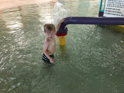 Water slides and indoor pool at Korte Recreation Center (Highland)