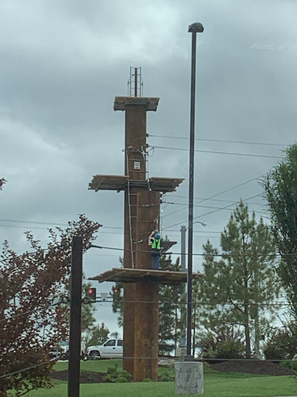 Girl on high ropes course at Fritz Adventure Land in Branson IL